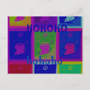 Create Your Own Special Santa HoHoho Pop Art Postcard