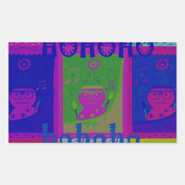 Create Your Own Special Santa HoHoho Pop Art  Sticker (Front)