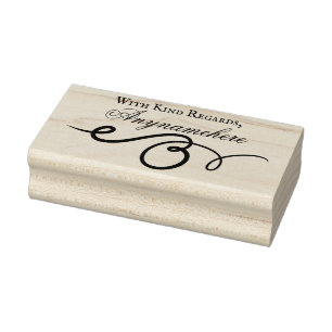 Create Your Own Spiral Calligraphy Ornament Rubber Stamp