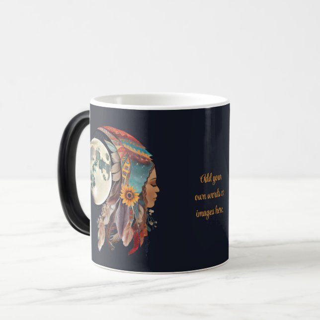 Create Your Own Spiritual Boho Full Moon Magic Mug (Front Left)