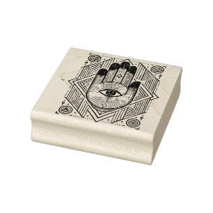Create Your Own Spiritual Hamsa Evil Eye Rubber Stamp