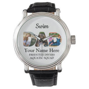 Create your own sports Dad photo collage Swim Dad Watch