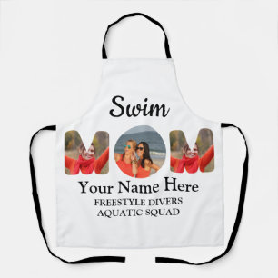 Create your own sports mom photo collage swim mom apron