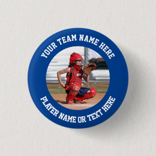 Create Your Own Sports Team Photo 1 Inch Round Button