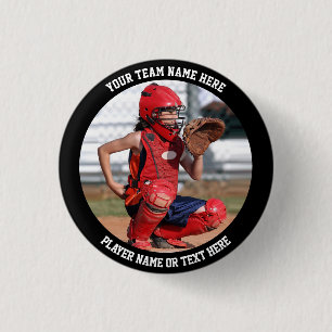 Create Your Own Sports Team Photo 1 Inch Round Button