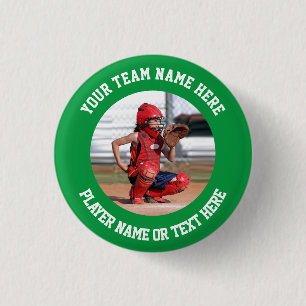 Create Your Own Sports Team Photo  1 Inch Round Button