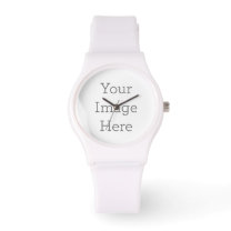 Create Your Own Sporty White Silicon Watch