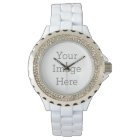 Create Your Own Sporty White Silicon Watch