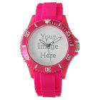 Create Your Own Sporty White Silicon Watch