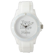 Create Your Own Sporty White Silicon Watch