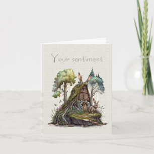 Create Your Own Spring Bunny Hut Card