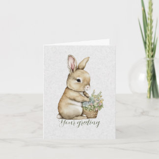 Create Your Own Spring Bunny & Wildflowers Card