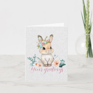 Create Your Own Spring Bunny & Wildflowers Card