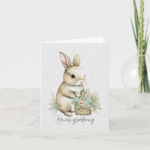 Create Your Own Spring Bunny & Wildflowers Card