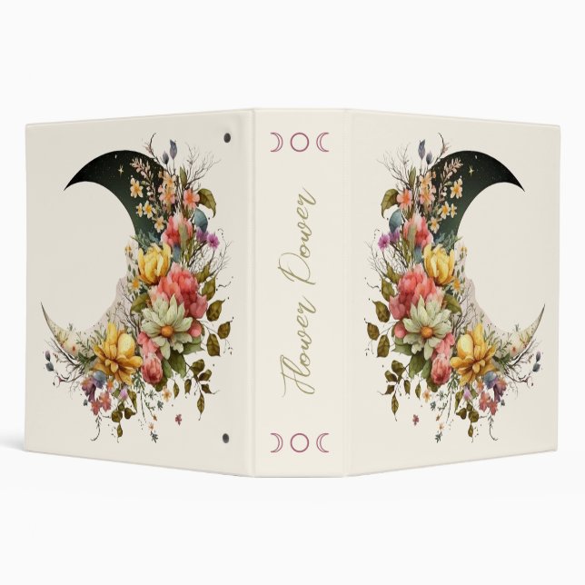 Create Your Own Spring Floral Crescent Moon Binder (Background)