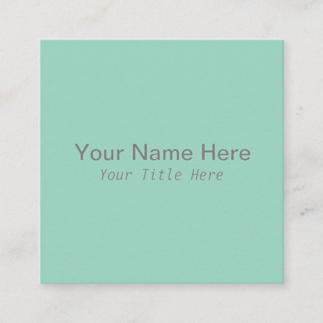 Create Your Own Square Business Card (Front)