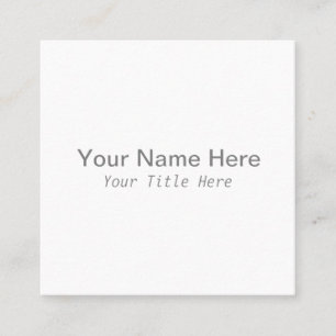 Create Your Own Square Business Card