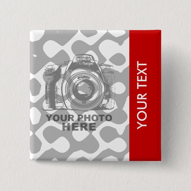 Create Your Own Square Button Vertical (Front)