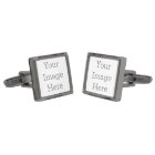 Create Your Own Square Cufflinks, Silver Plated