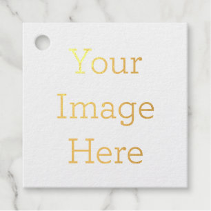 Create Your Own Square Matte Foil Favor Tags