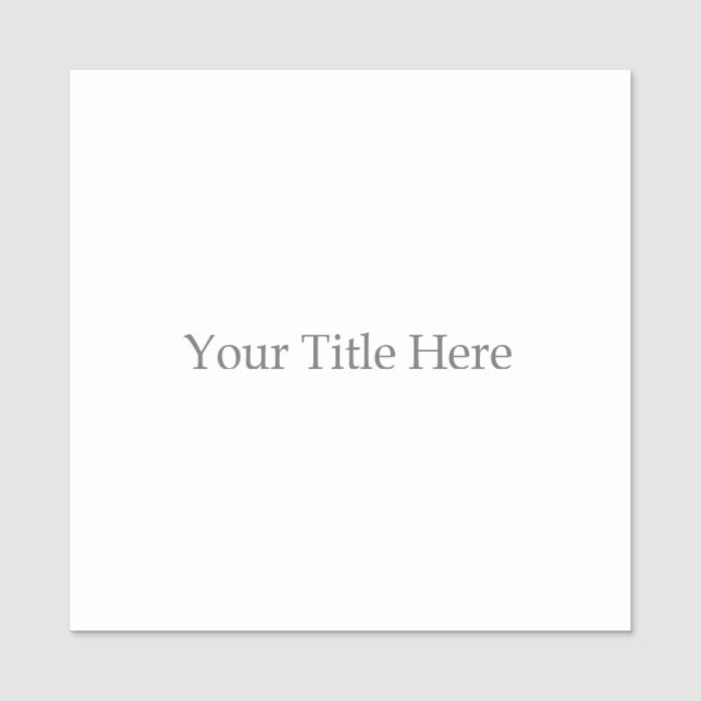 Create Your Own Square Name Tag (Front)