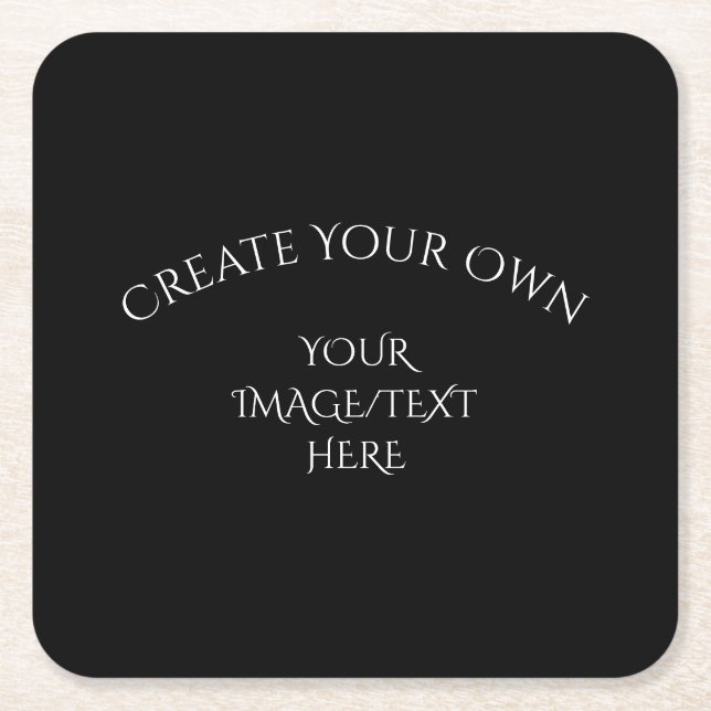 Create Your Own Square Paper Coaster (Front)