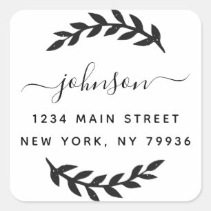 Create Your Own Square Return Address Sticker