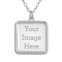Create Your Own Square Silver Plated Necklace