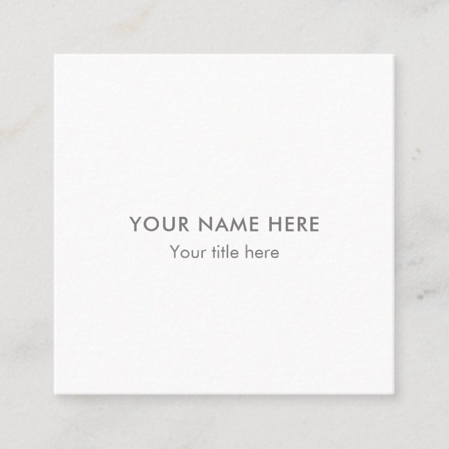 Create Your Own Square Square Business Card (Front)