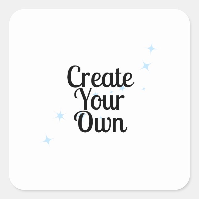 Create Your Own Square Sticker (Front)