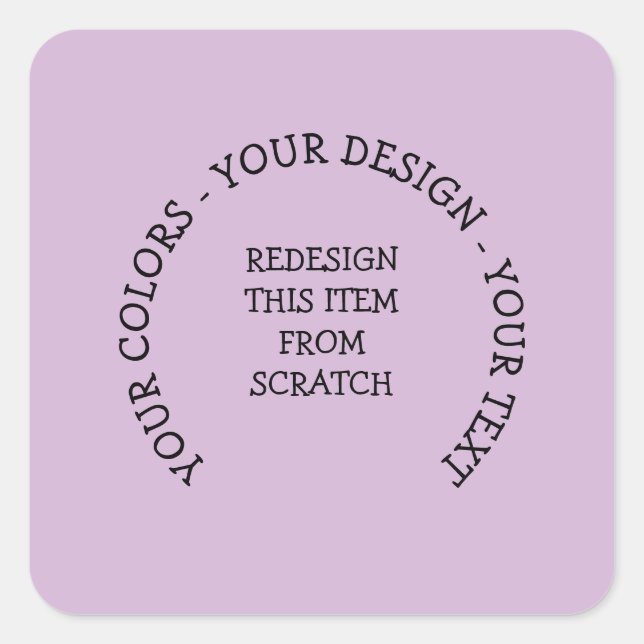 Create Your Own Square Sticker (Front)