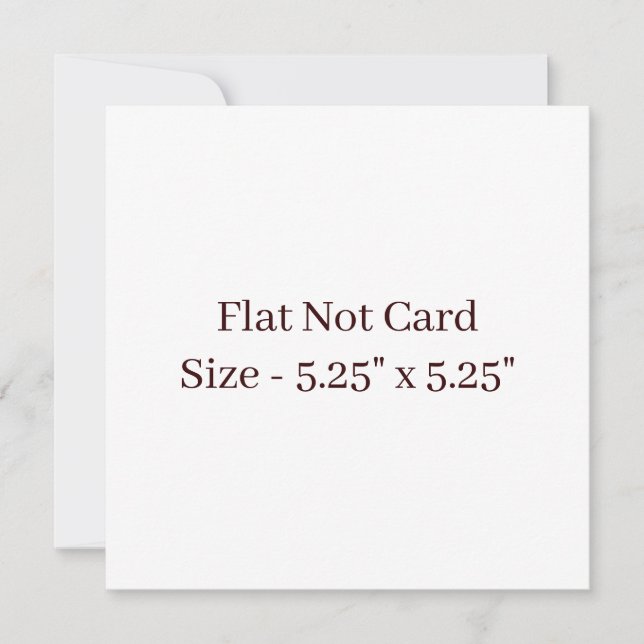 Create Your Own Squared 5.25" x 5.25" Flat Card (Front)