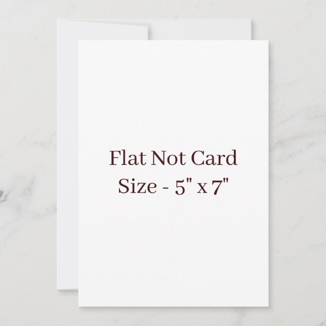 Create Your Own Squared 5" x 7" Flat Card (Front)