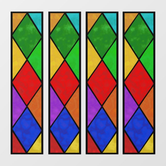 Create Your Own Stained Glass Effect Window Border Window Cling (Sheet)