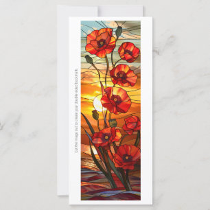Create Your Own Stained Glass Poppies Bookmark