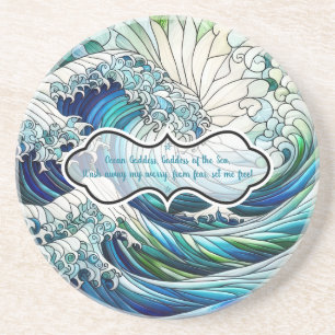 Create Your Own Stained Glass Radiant Ocean Wave Coaster