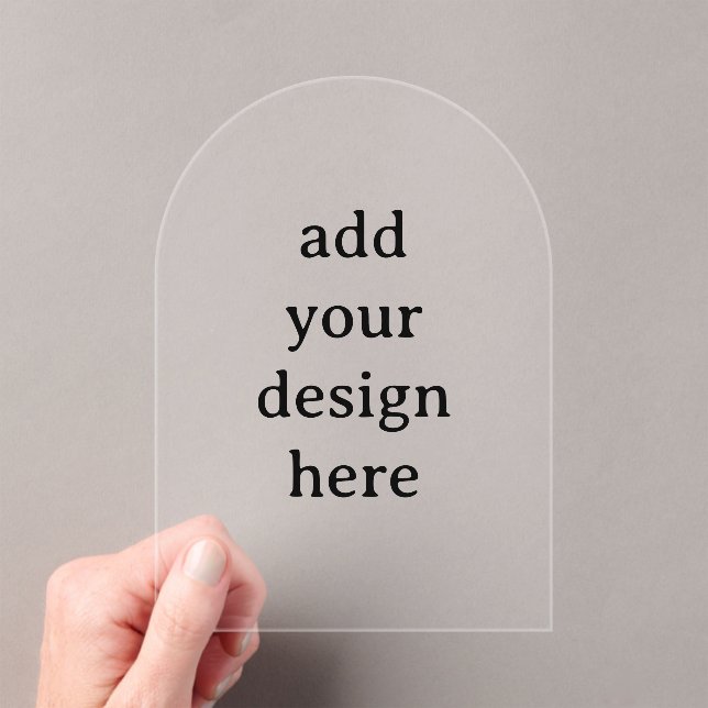 Create Your Own Standard (15 mil) 5" x 7" Clear  Acrylic Invitations (Insitu (Handheld))