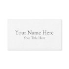 Create Your Own Standard Business Card
