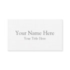 Create Your Own Standard Business Card