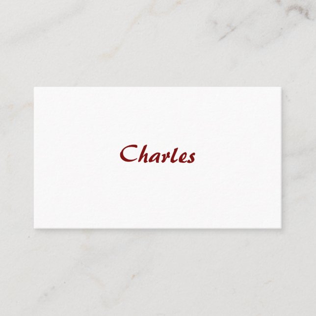Create Your Own Standard Flat Place Card (Front)