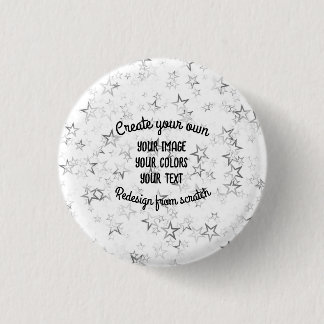 Create Your Own - Star Glitter 1 Inch Round Button