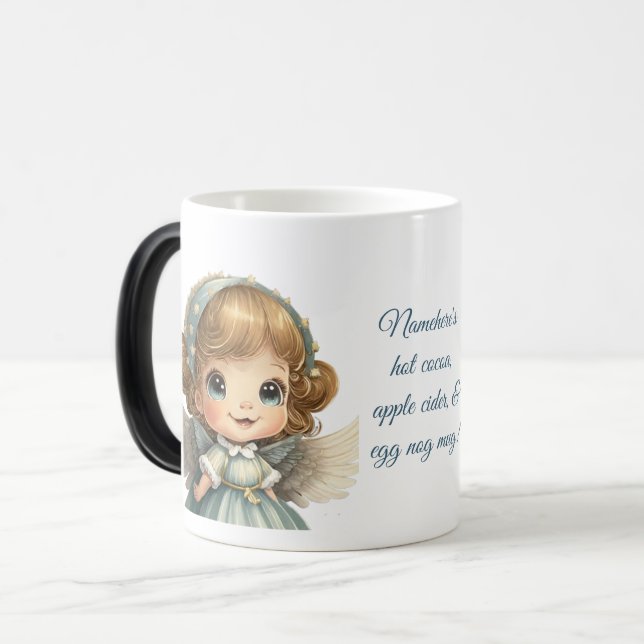 Create Your Own Starry Blonde Christmas Angel Magic Mug (Front Left)