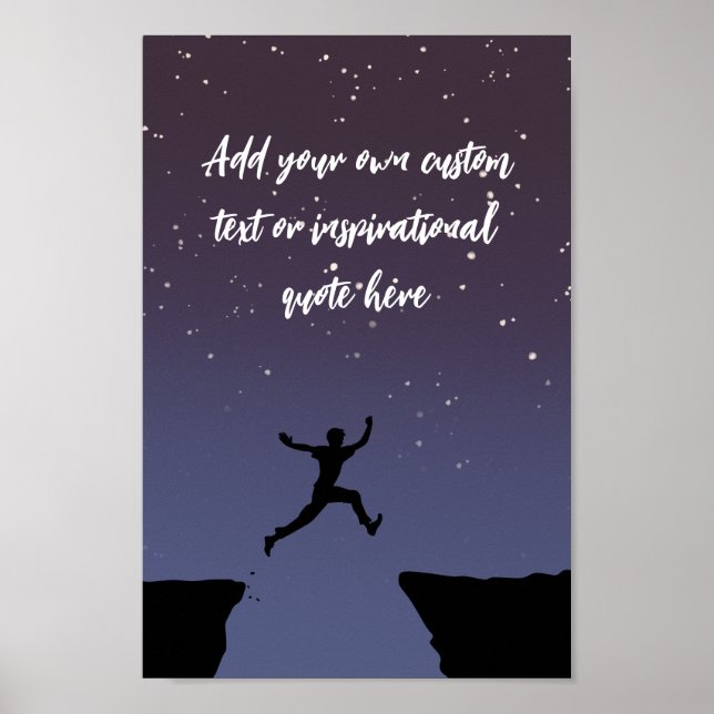 Create Your Own Starry Night Motivational Quote Poster (Front)