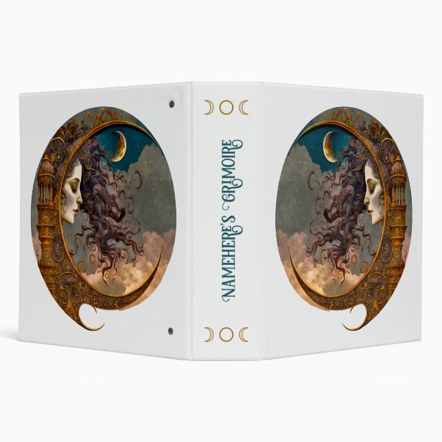Create Your Own Steampunk Lady of the Moon Binder (Background)