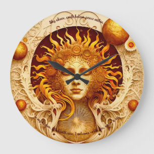 Create Your Own Steampunk Sun Goddess Large Clock