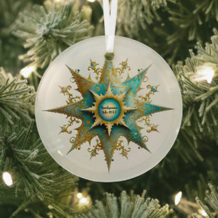 Create Your Own Steampunk Yule Snowflake Glass Ornament