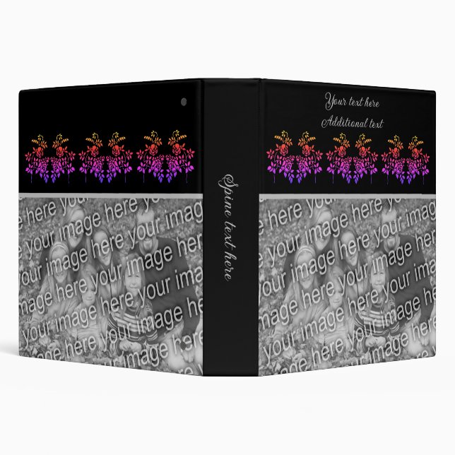 Create Your Own Stenciled Roses Personalized Photo Binder (Background)