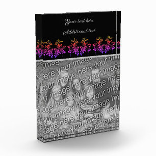 Create Your Own Stenciled Roses Personalized  Photo Block