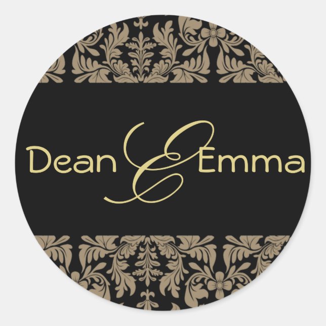 Create your own stickers baroque design stickers (Front)