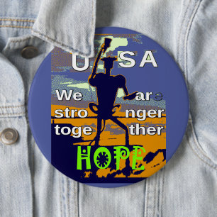 Create Your Own Strong Hope with Compassion 6 Inch Round Button